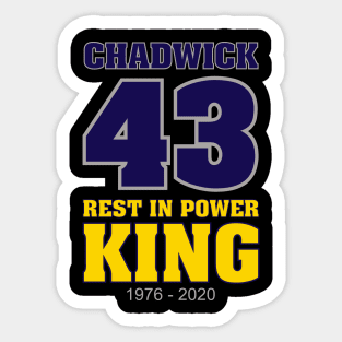 Chadwick 43 Rest in Power King 1976-2020 Sticker